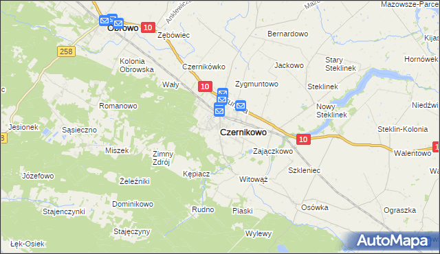 mapa Czernikowo, Czernikowo na mapie Targeo