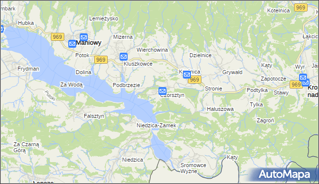 mapa Czorsztyn, Czorsztyn na mapie Targeo