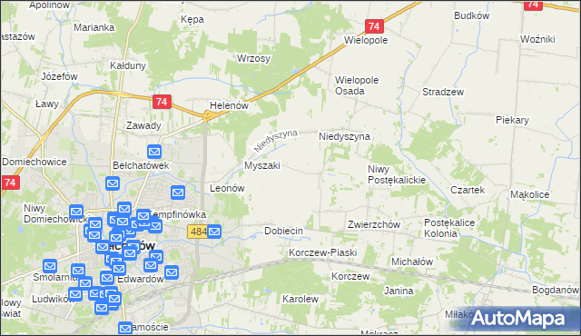 mapa Dobiecin-Kolonia, Dobiecin-Kolonia na mapie Targeo