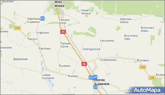 mapa Dobrogościce, Dobrogościce na mapie Targeo