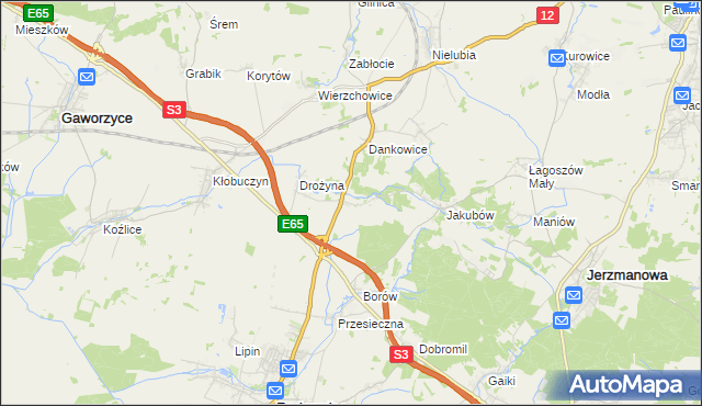 mapa Drożów, Drożów na mapie Targeo