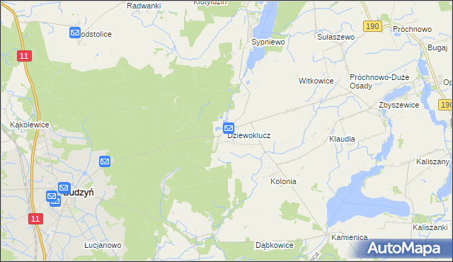 mapa Dziewoklucz, Dziewoklucz na mapie Targeo