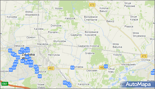 mapa Gajewniki-Kolonia, Gajewniki-Kolonia na mapie Targeo