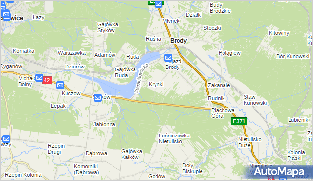 mapa Gajówka Krynki, Gajówka Krynki na mapie Targeo