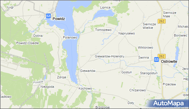 mapa Giewartów-Holendry, Giewartów-Holendry na mapie Targeo