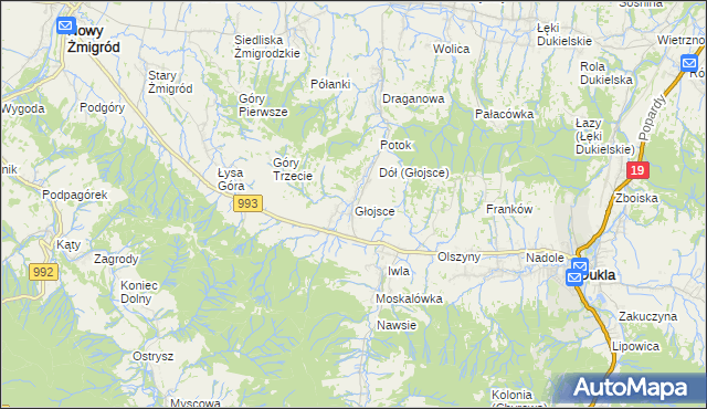 mapa Głojsce, Głojsce na mapie Targeo