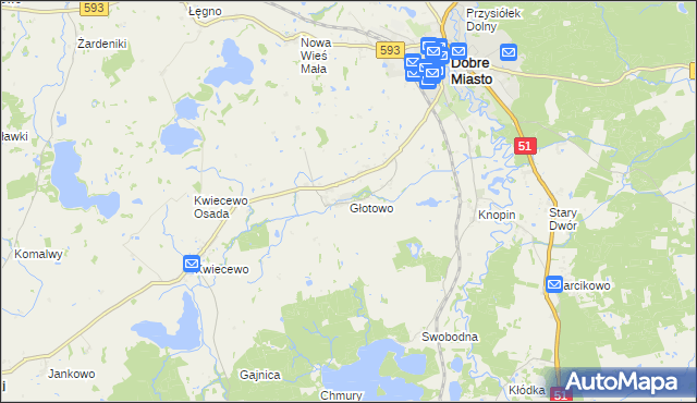 mapa Głotowo, Głotowo na mapie Targeo