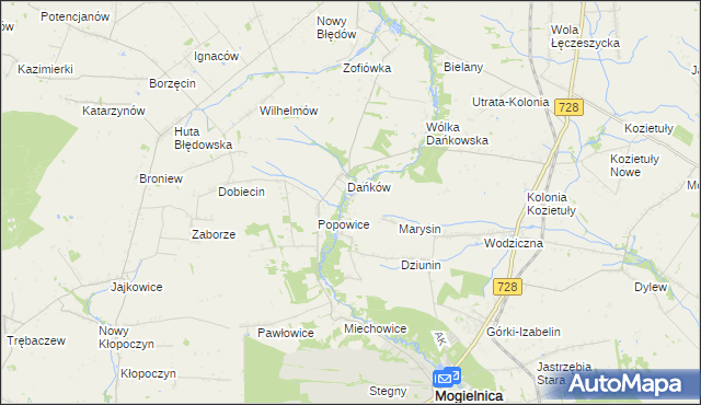 mapa Główczyn-Towarzystwo, Główczyn-Towarzystwo na mapie Targeo