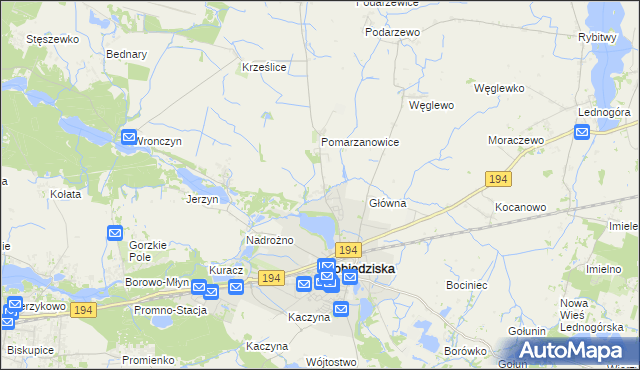 mapa Główienka, Główienka na mapie Targeo