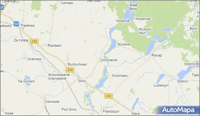 mapa Gockowice, Gockowice na mapie Targeo