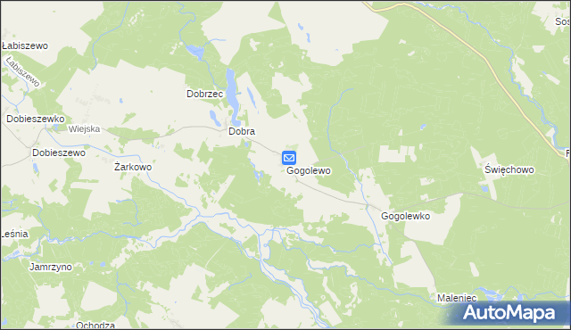 mapa Gogolewo gmina Dębnica Kaszubska, Gogolewo gmina Dębnica Kaszubska na mapie Targeo