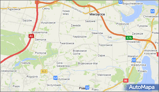 mapa Goląsza Górna, Goląsza Górna na mapie Targeo