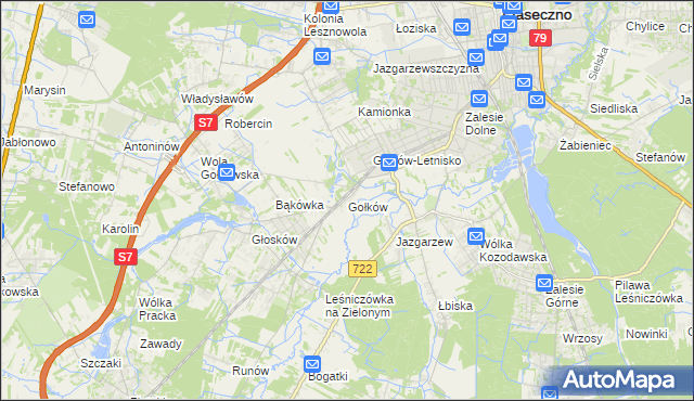 mapa Gołków, Gołków na mapie Targeo