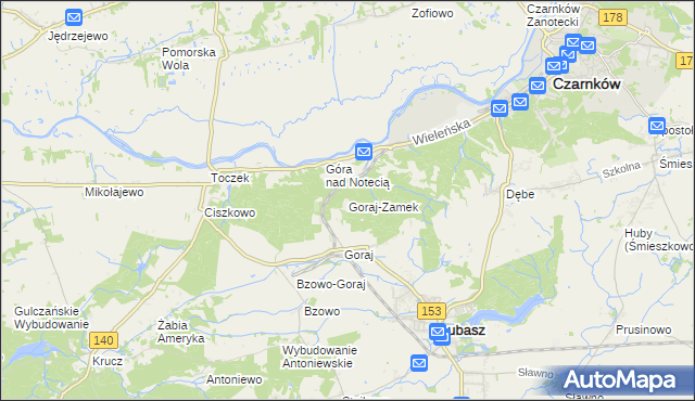 mapa Goraj-Zamek, Goraj-Zamek na mapie Targeo