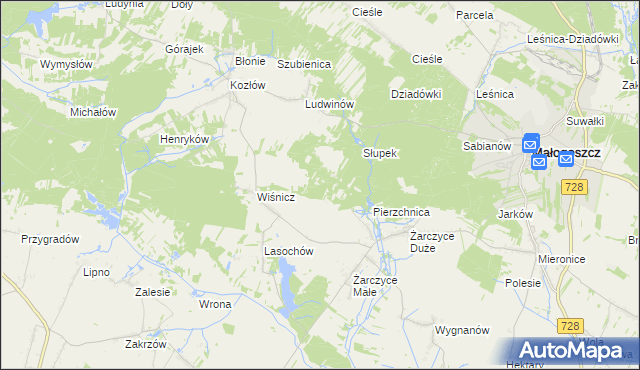 mapa Góry Lasochowskie, Góry Lasochowskie na mapie Targeo