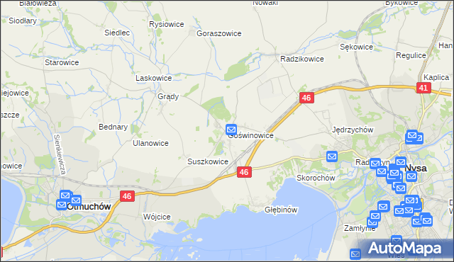 mapa Goświnowice, Goświnowice na mapie Targeo