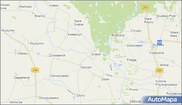 mapa Grabie gmina Aleksandrów Kujawski, Grabie gmina Aleksandrów Kujawski na mapie Targeo