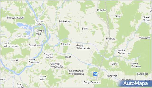 mapa Grądy Szlacheckie, Grądy Szlacheckie na mapie Targeo