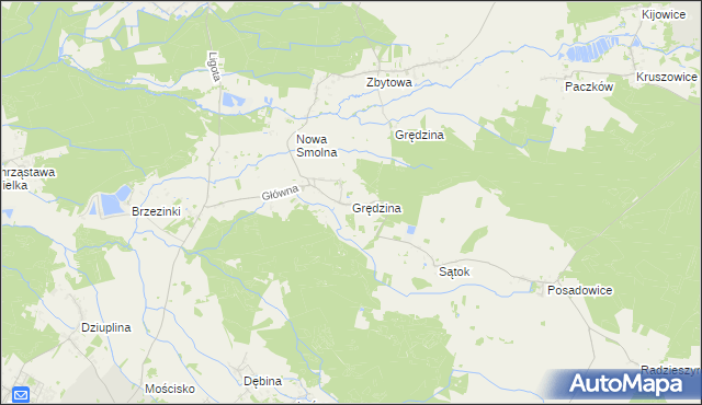 mapa Grędzina, Grędzina na mapie Targeo