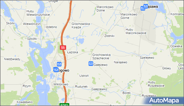 mapa Grochowiska Szlacheckie, Grochowiska Szlacheckie na mapie Targeo