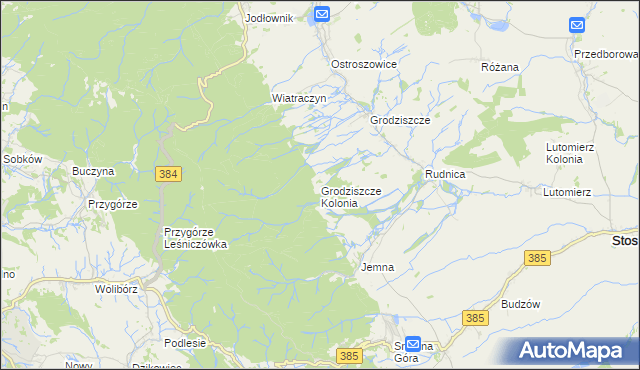 mapa Grodziszcze Kolonia, Grodziszcze Kolonia na mapie Targeo