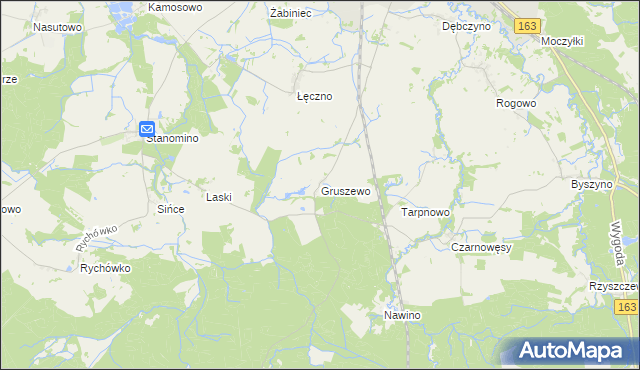 mapa Gruszewo, Gruszewo na mapie Targeo