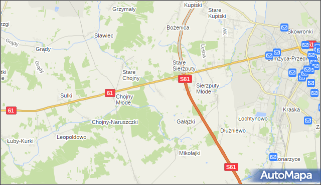 mapa Grzymały Szczepankowskie, Grzymały Szczepankowskie na mapie Targeo