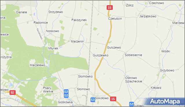 mapa Gulczewko, Gulczewko na mapie Targeo