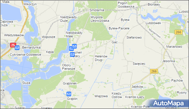 mapa Helenów Drugi gmina Kramsk, Helenów Drugi gmina Kramsk na mapie Targeo