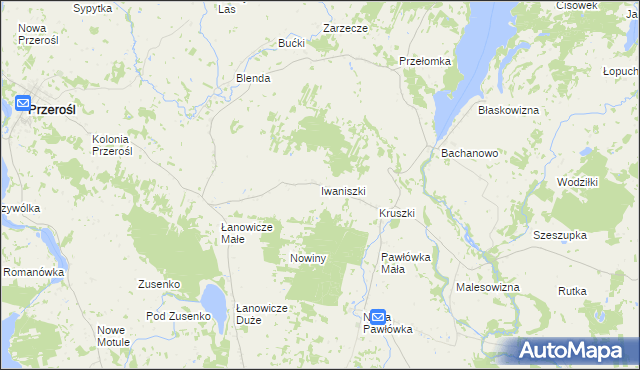 mapa Iwaniszki, Iwaniszki na mapie Targeo