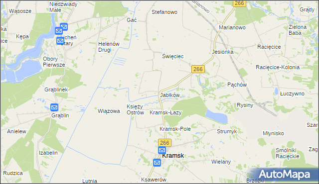 mapa Jabłków, Jabłków na mapie Targeo