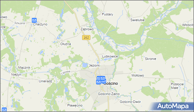 mapa Jarogniew, Jarogniew na mapie Targeo