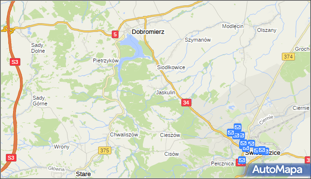 mapa Jaskulin, Jaskulin na mapie Targeo