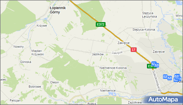 mapa Jaślików, Jaślików na mapie Targeo