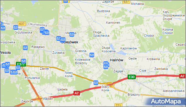 mapa Józefin gmina Halinów, Józefin gmina Halinów na mapie Targeo