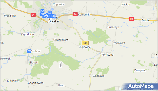 mapa Jugowiec, Jugowiec na mapie Targeo