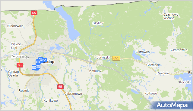 mapa Jurkiszki, Jurkiszki na mapie Targeo