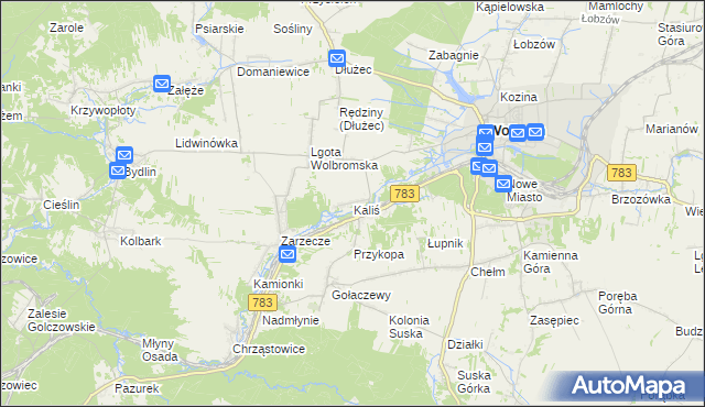 mapa Kaliś, Kaliś na mapie Targeo