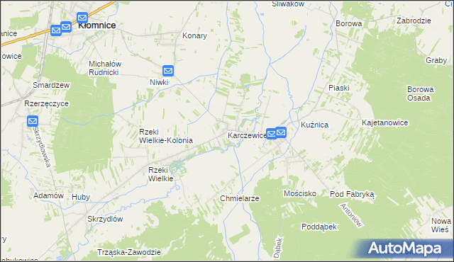 mapa Karczewice, Karczewice na mapie Targeo