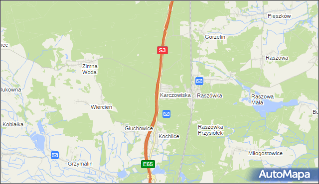 mapa Karczowiska, Karczowiska na mapie Targeo