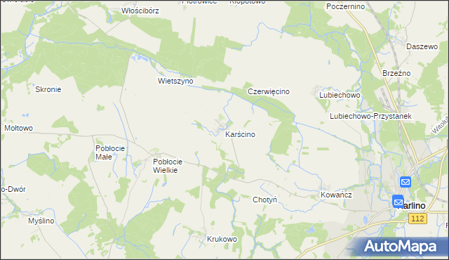 mapa Karścino, Karścino na mapie Targeo