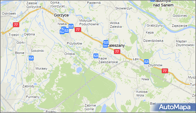 mapa Kępie Zaleszańskie, Kępie Zaleszańskie na mapie Targeo