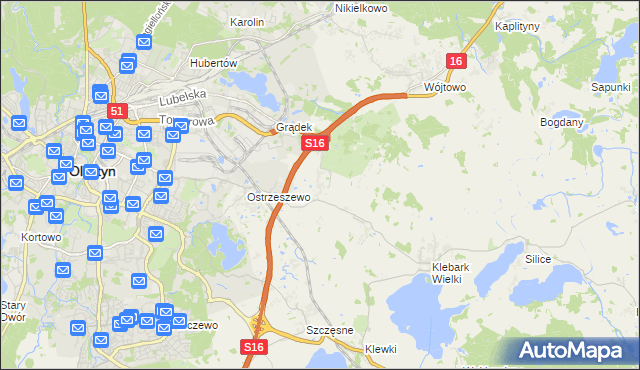 mapa Klebark Mały, Klebark Mały na mapie Targeo