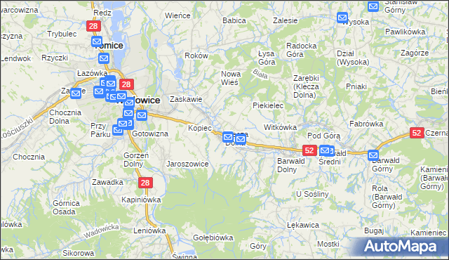 mapa Klecza Dolna, Klecza Dolna na mapie Targeo