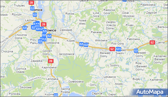 mapa Klecza Górna, Klecza Górna na mapie Targeo