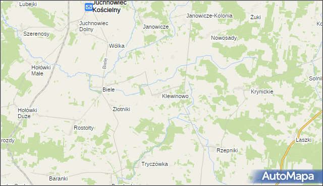 mapa Klewinowo, Klewinowo na mapie Targeo