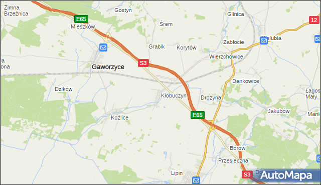 mapa Kłobuczyn, Kłobuczyn na mapie Targeo