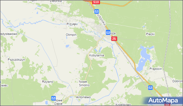 mapa Kobylarnia gmina Nowa Wieś Wielka, Kobylarnia gmina Nowa Wieś Wielka na mapie Targeo