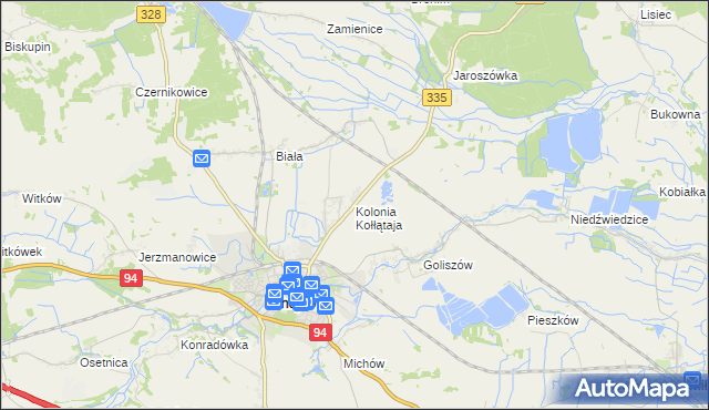 mapa Kolonia Kołłątaja, Kolonia Kołłątaja na mapie Targeo