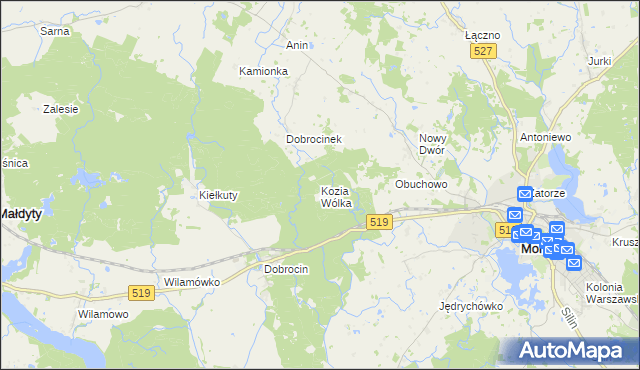 mapa Kozia Wólka, Kozia Wólka na mapie Targeo